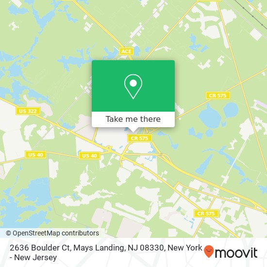 2636 Boulder Ct, Mays Landing, NJ 08330 map