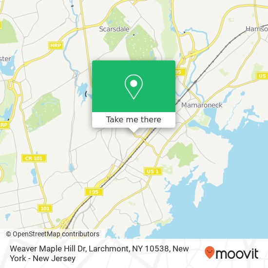 Mapa de Weaver Maple Hill Dr, Larchmont, NY 10538