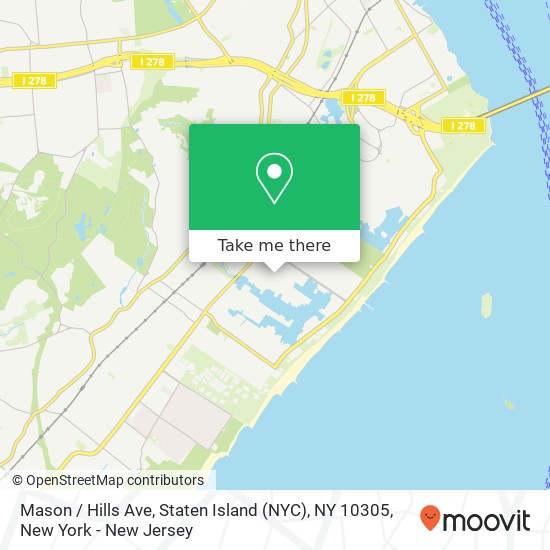 Mason / Hills Ave, Staten Island (NYC), NY 10305 map