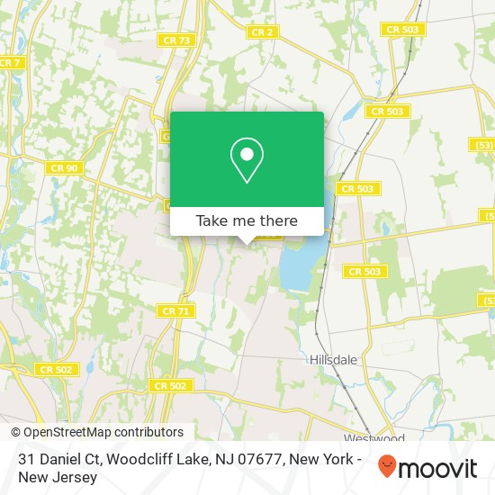 Mapa de 31 Daniel Ct, Woodcliff Lake, NJ 07677