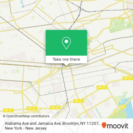 Alabama Ave and Jamaica Ave, Brooklyn, NY 11207 map