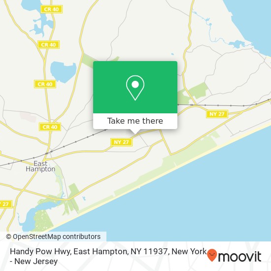 Mapa de Handy Pow Hwy, East Hampton, NY 11937