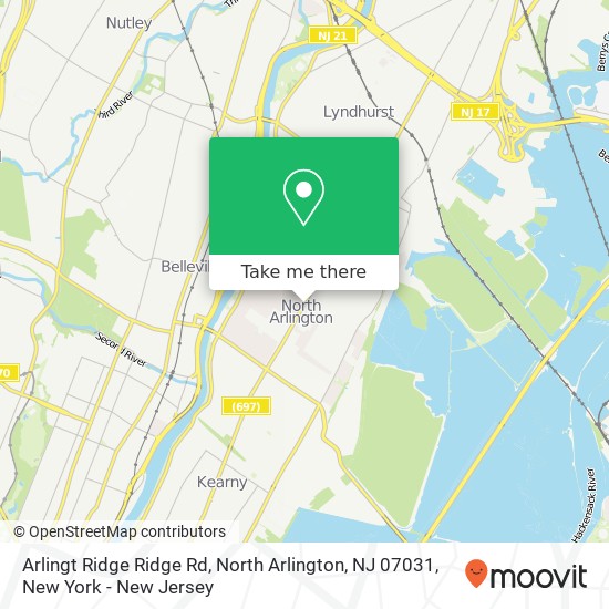 Arlingt Ridge Ridge Rd, North Arlington, NJ 07031 map