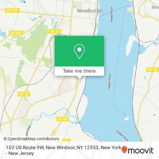 Mapa de 103 US Route 9W, New Windsor, NY 12553