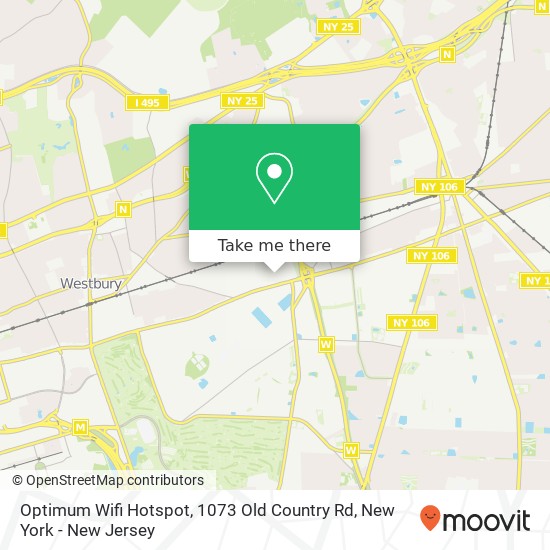 Mapa de Optimum Wifi Hotspot, 1073 Old Country Rd