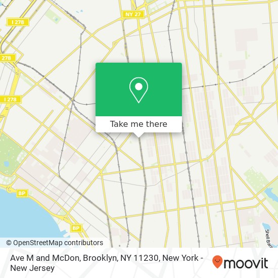 Mapa de Ave M and McDon, Brooklyn, NY 11230