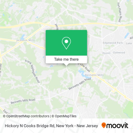 Mapa de Hickory N Cooks Bridge Rd