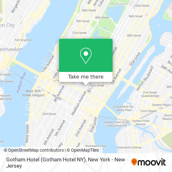 Mapa de Gotham Hotel (Gotham Hotel NY)