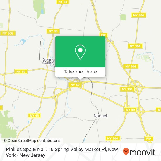 Pinkies Spa & Nail, 16 Spring Valley Market Pl map
