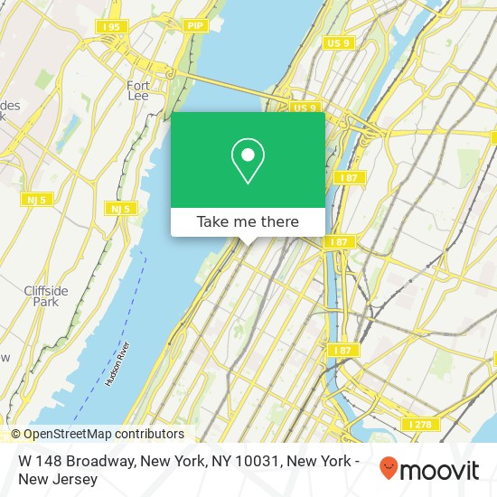 Mapa de W 148 Broadway, New York, NY 10031