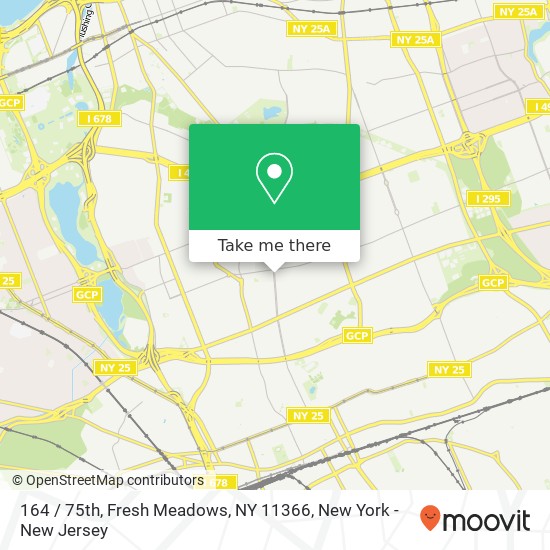 Mapa de 164 / 75th, Fresh Meadows, NY 11366