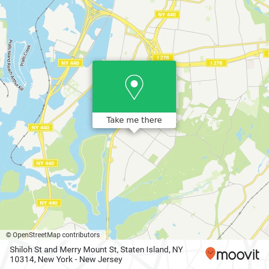 Shiloh St and Merry Mount St, Staten Island, NY 10314 map