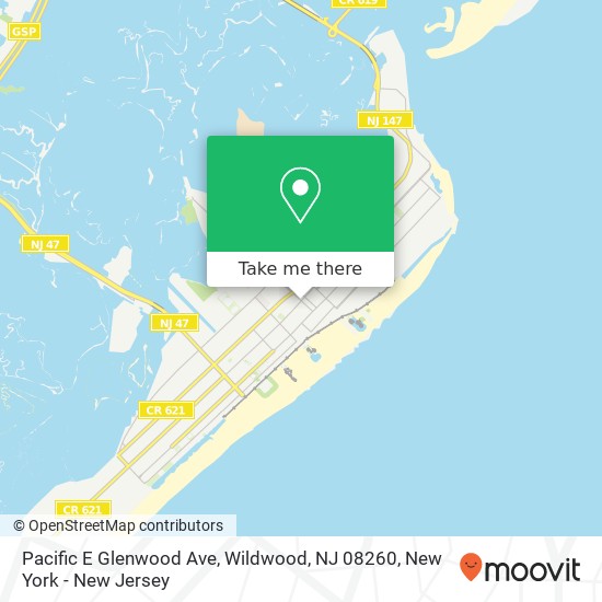 Mapa de Pacific E Glenwood Ave, Wildwood, NJ 08260