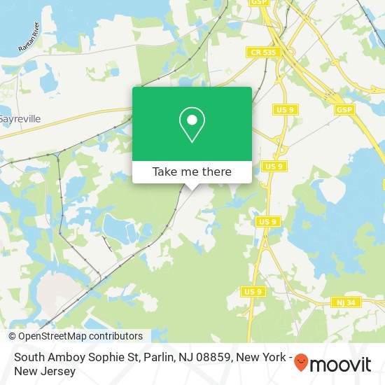 South Amboy Sophie St, Parlin, NJ 08859 map