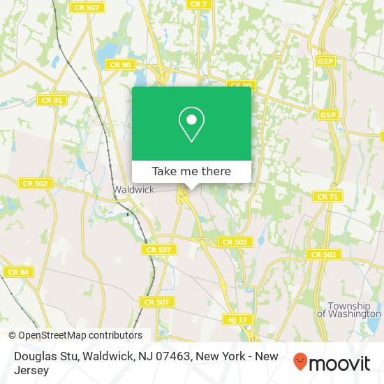 Mapa de Douglas Stu, Waldwick, NJ 07463