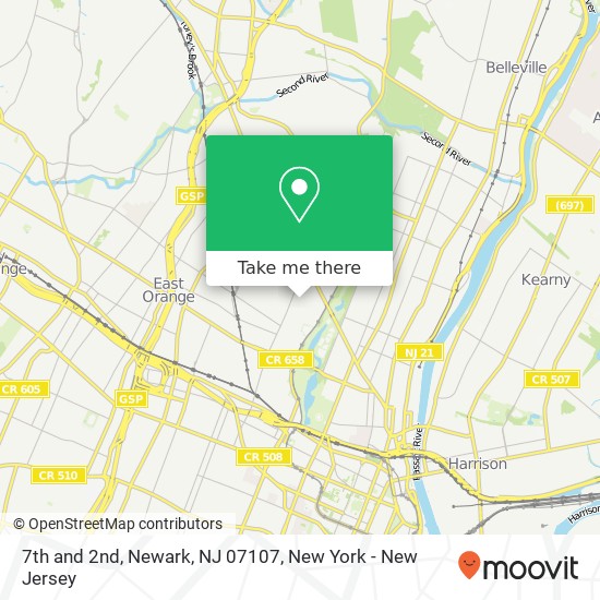 Mapa de 7th and 2nd, Newark, NJ 07107