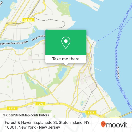 Mapa de Forest & Haven Esplanade St, Staten Island, NY 10301