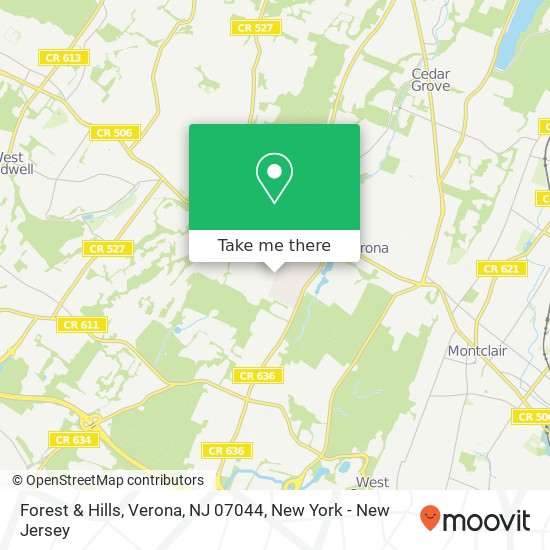 Mapa de Forest & Hills, Verona, NJ 07044