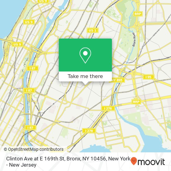 Clinton Ave at E 169th St, Bronx, NY 10456 map