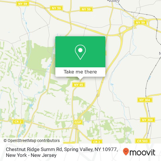 Chestnut Ridge Summ Rd, Spring Valley, NY 10977 map