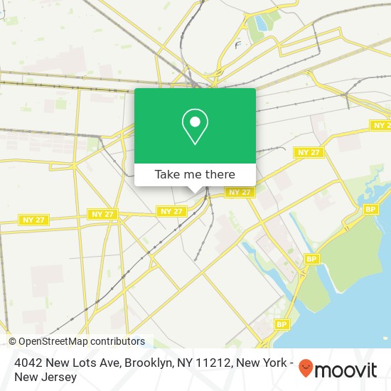 Mapa de 4042 New Lots Ave, Brooklyn, NY 11212