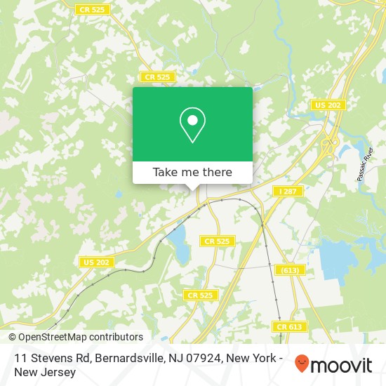 Mapa de 11 Stevens Rd, Bernardsville, NJ 07924