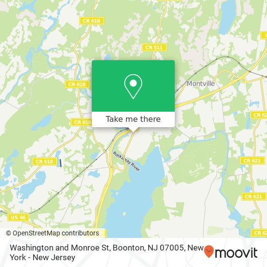 Washington and Monroe St, Boonton, NJ 07005 map