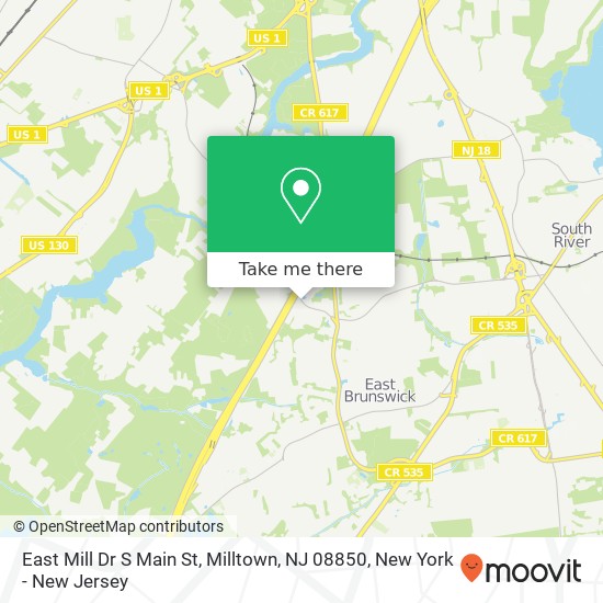 East Mill Dr S Main St, Milltown, NJ 08850 map