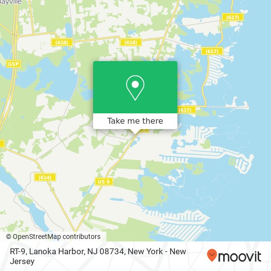 Mapa de RT-9, Lanoka Harbor, NJ 08734