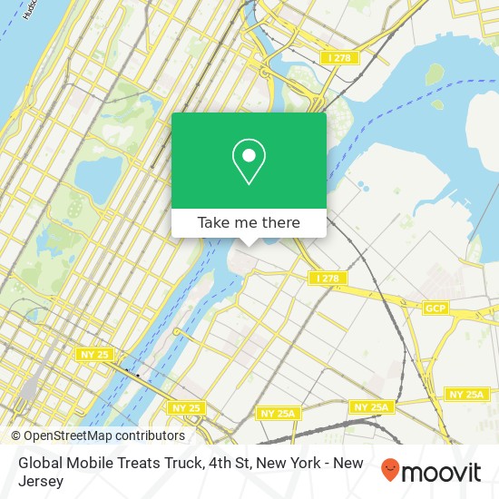 Mapa de Global Mobile Treats Truck, 4th St