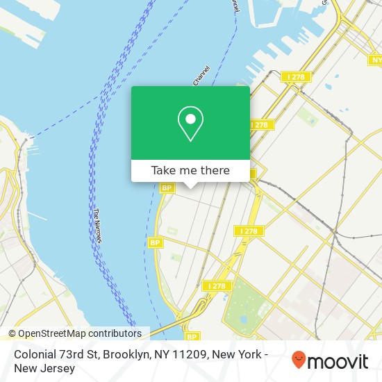 Colonial 73rd St, Brooklyn, NY 11209 map