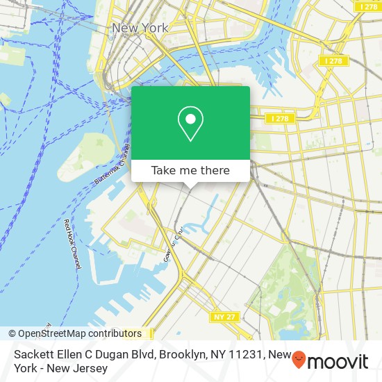 Mapa de Sackett Ellen C Dugan Blvd, Brooklyn, NY 11231