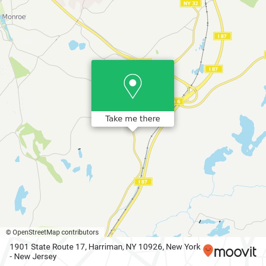 Mapa de 1901 State Route 17, Harriman, NY 10926