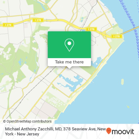 Mapa de Michael Anthony Zacchilli, MD, 378 Seaview Ave