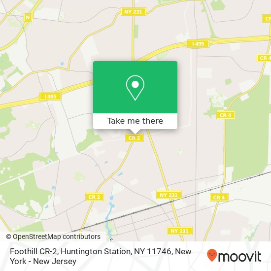 Mapa de Foothill CR-2, Huntington Station, NY 11746