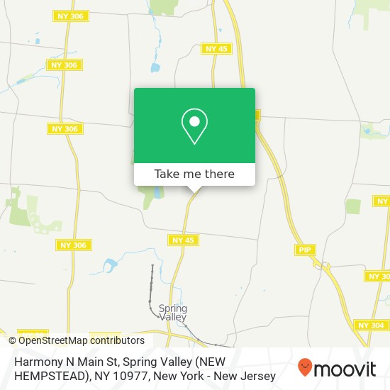 Mapa de Harmony N Main St, Spring Valley (NEW HEMPSTEAD), NY 10977