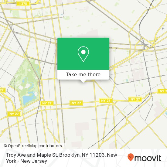 Mapa de Troy Ave and Maple St, Brooklyn, NY 11203