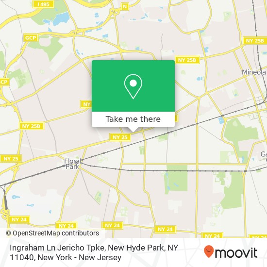 Mapa de Ingraham Ln Jericho Tpke, New Hyde Park, NY 11040