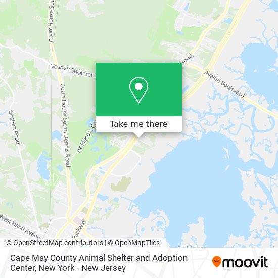 Cape May County Animal Shelter and Adoption Center map