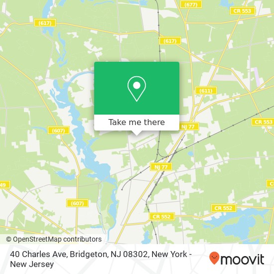 Mapa de 40 Charles Ave, Bridgeton, NJ 08302