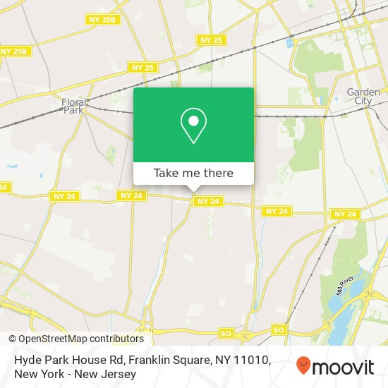 Mapa de Hyde Park House Rd, Franklin Square, NY 11010
