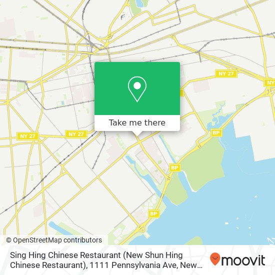 Mapa de Sing Hing Chinese Restaurant (New Shun Hing Chinese Restaurant), 1111 Pennsylvania Ave