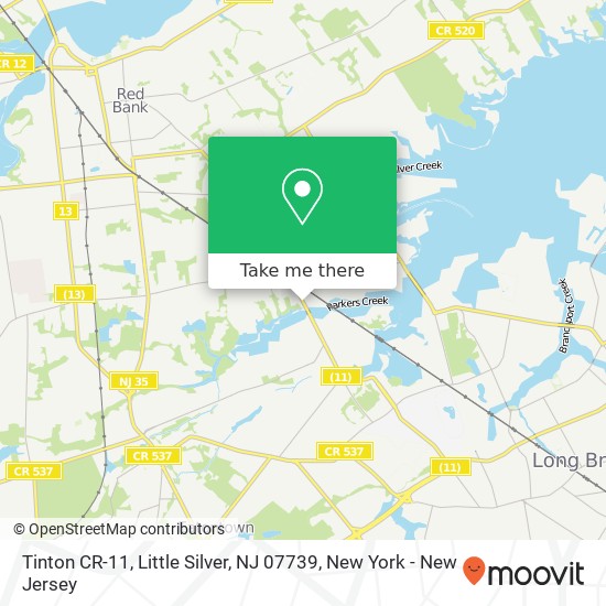 Mapa de Tinton CR-11, Little Silver, NJ 07739