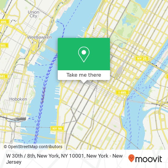 W 30th / 8th, New York, NY 10001 map