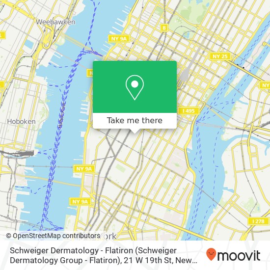 Schweiger Dermatology - Flatiron (Schweiger Dermatology Group - Flatiron), 21 W 19th St map