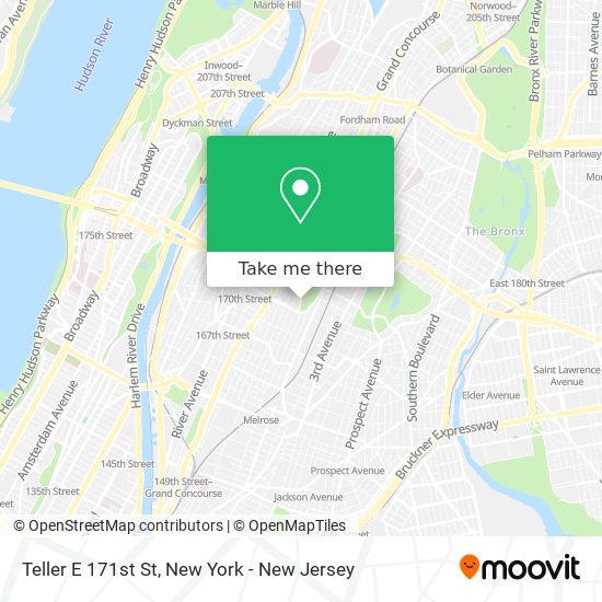 Teller E 171st St map