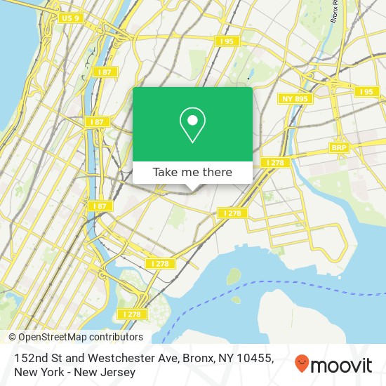 152nd St and Westchester Ave, Bronx, NY 10455 map