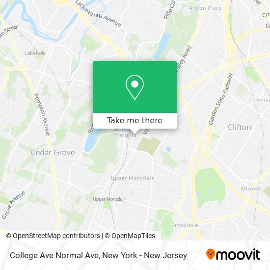 Mapa de College Ave Normal Ave
