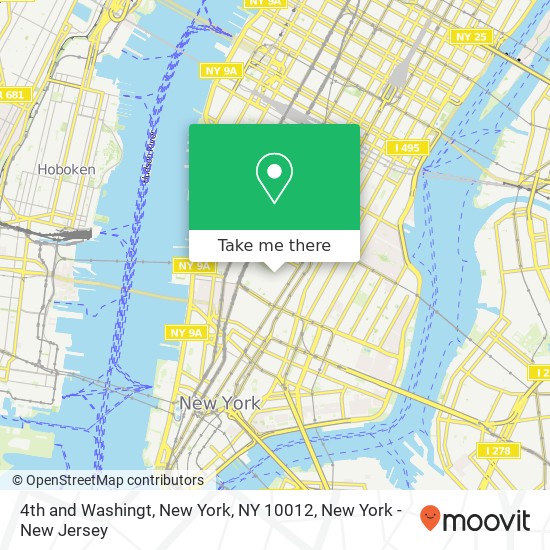 4th and Washingt, New York, NY 10012 map