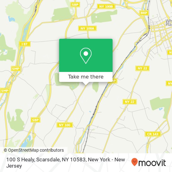 Mapa de 100 S Healy, Scarsdale, NY 10583